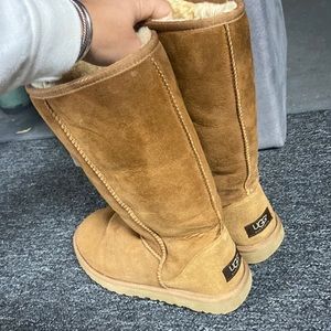 Ugg Australia Tall chestnut Color Tall fur Boots. Size is Womens 7.